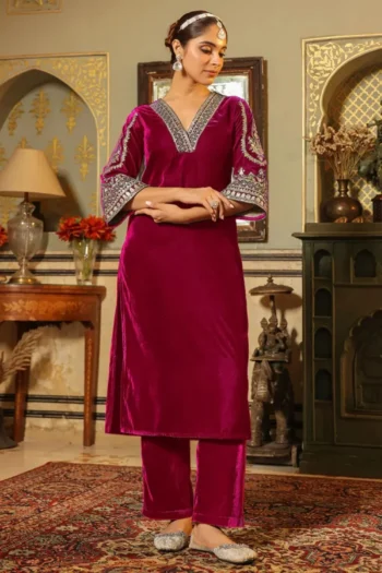 Royal Radiance: Viscose Velvet Partywear Cord Set