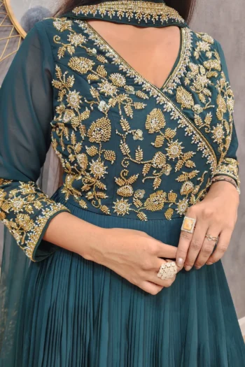 Georgette Anarkali Gown with Zari Embroidery – Ideal for Events