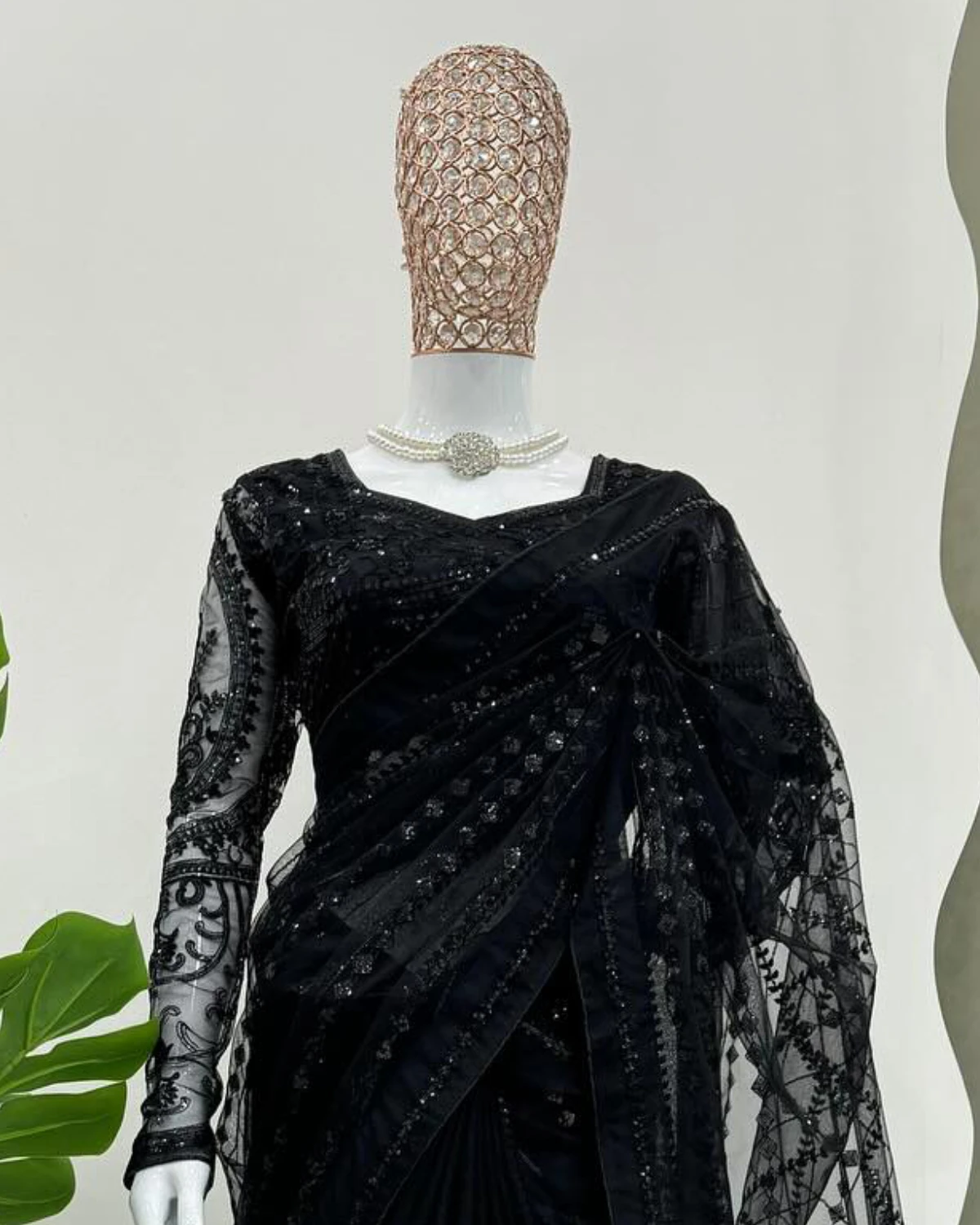 Soft Net Designer Saree with Thread and Sequin Work – Party Wear