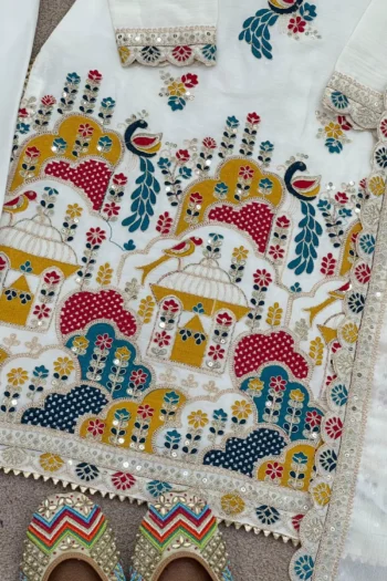 White Color Beautiful festival Wear Straight suit