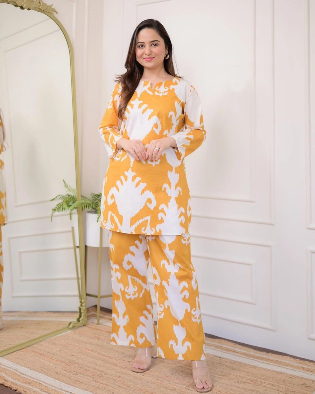 Trendy Designer Co-ords Set in Heavy Cotton with Digital Print