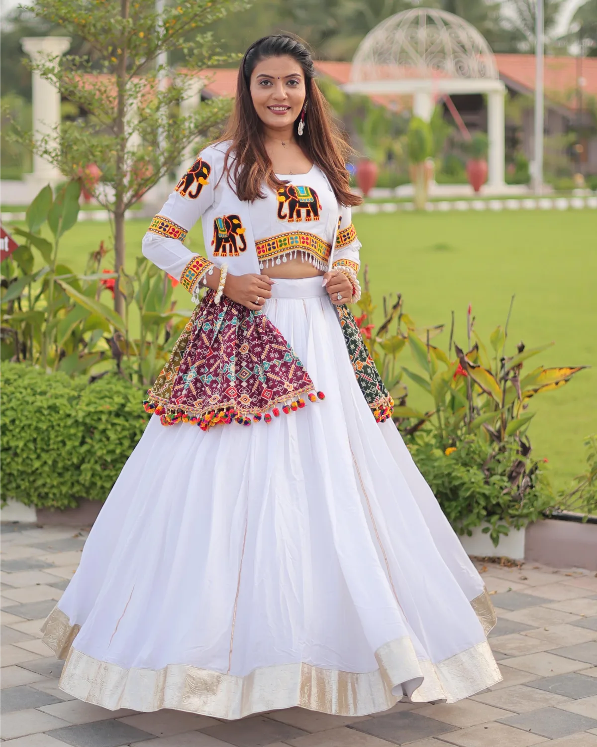 Traditional Navratri Special Cotton Gamathi Lehenga Choli