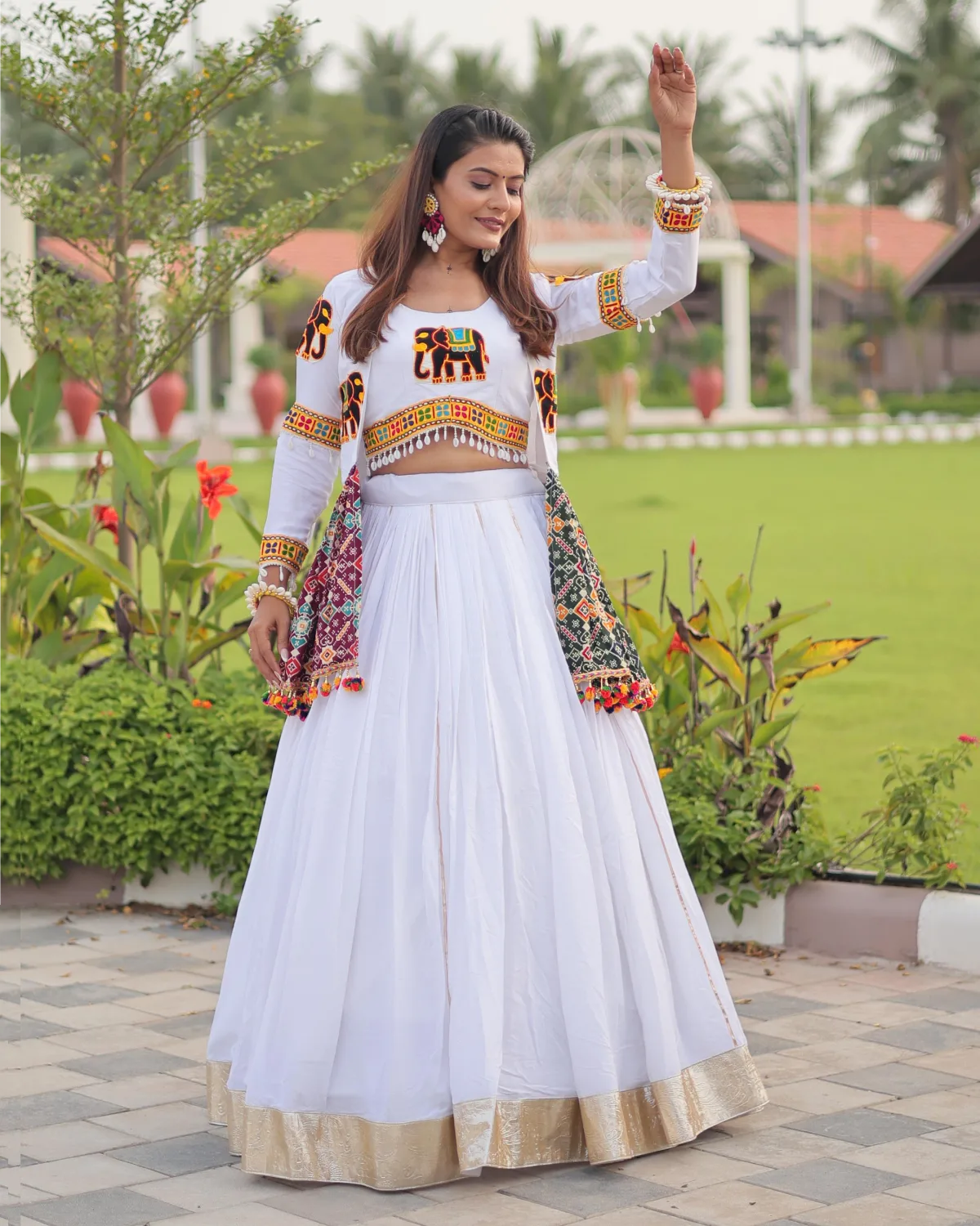 Traditional Navratri Special Cotton Gamathi Lehenga Choli