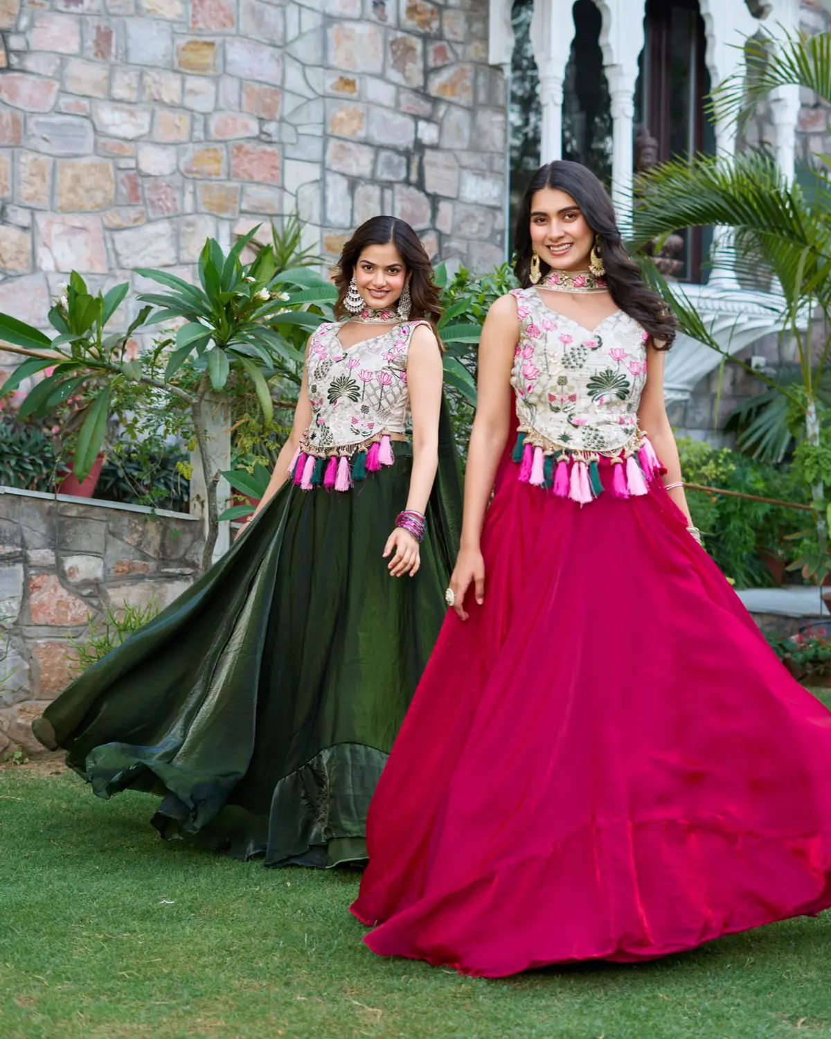 Festive Lehenga Choli Set with Pure Tissue and Fendy Silk