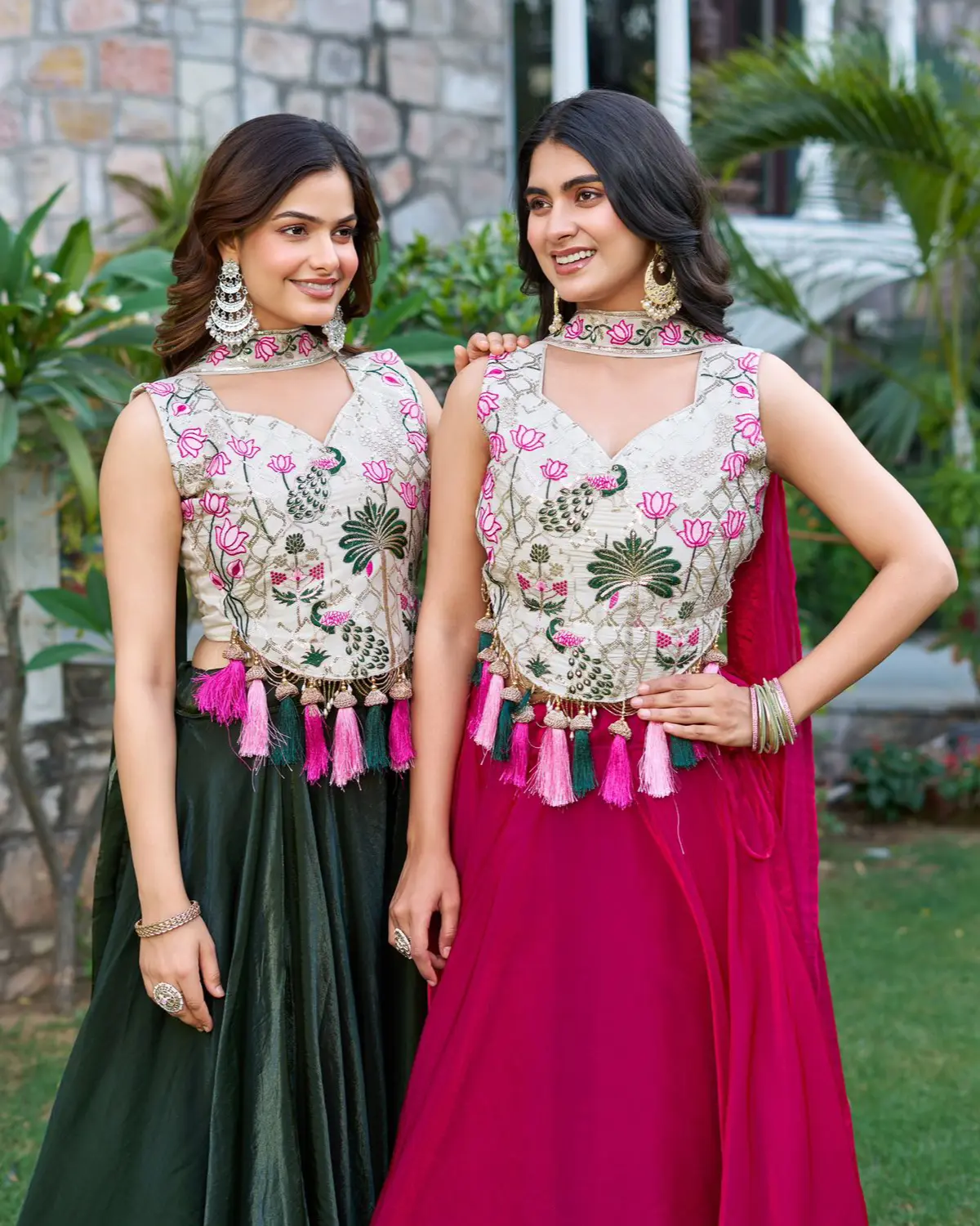 Festive Lehenga Choli Set with Pure Tissue and Fendy Silk