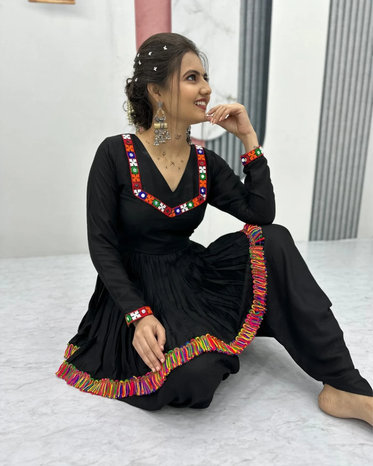 Festive Charm Navratri Kediyu and Dhoti Set