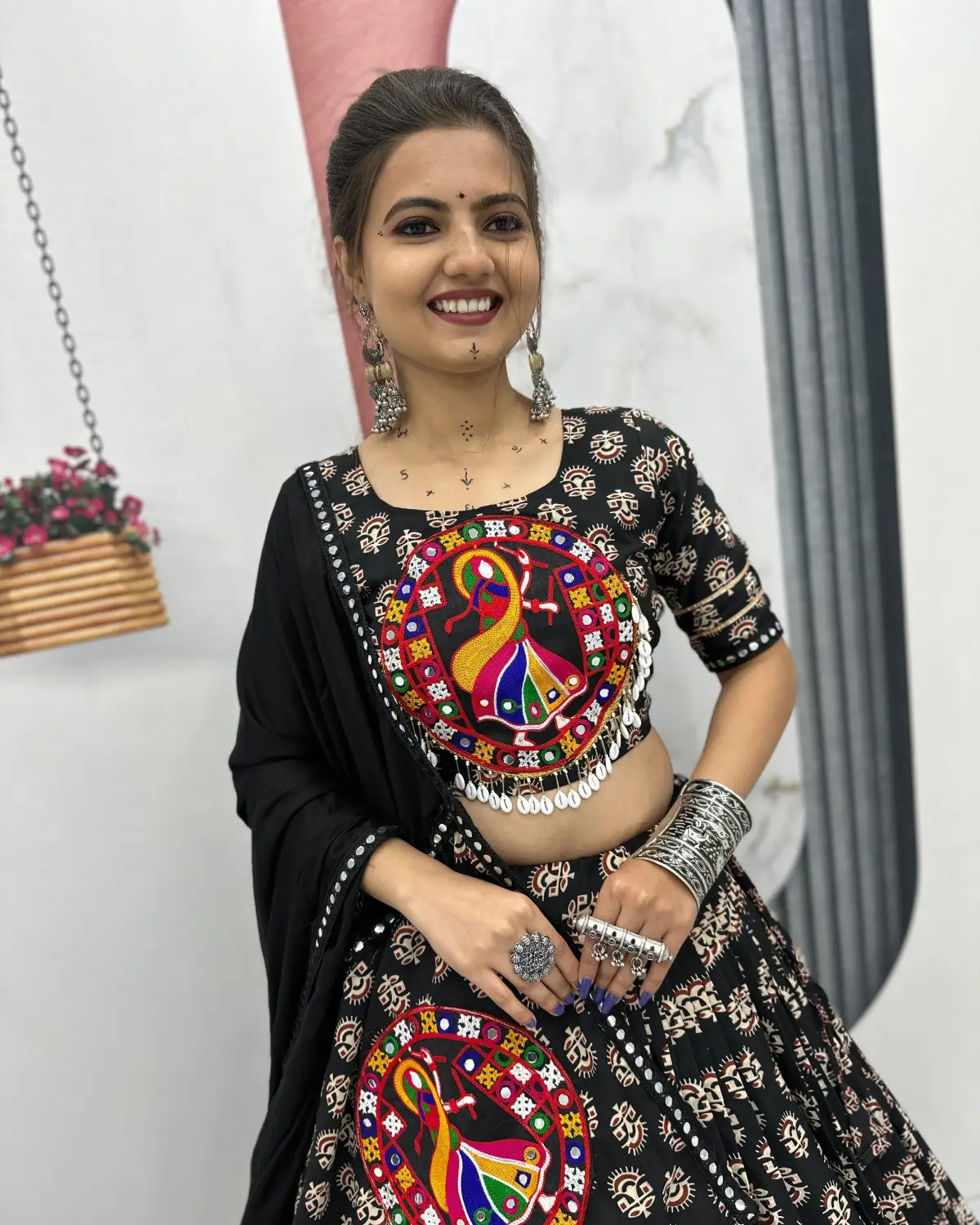 Elegant Pure Cotton Lehenga Choli Set with Gamathi Work