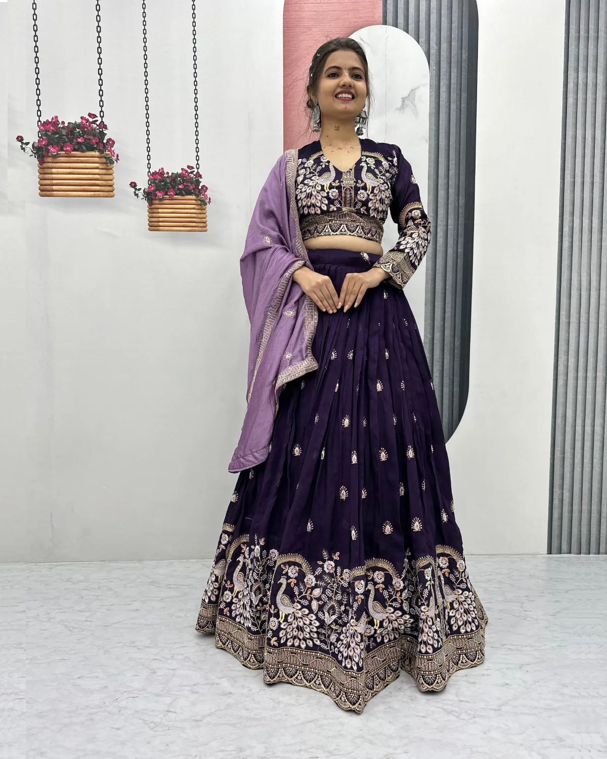 Festival Premium Vichitra Silk Lehenga Choli with Sequin Work