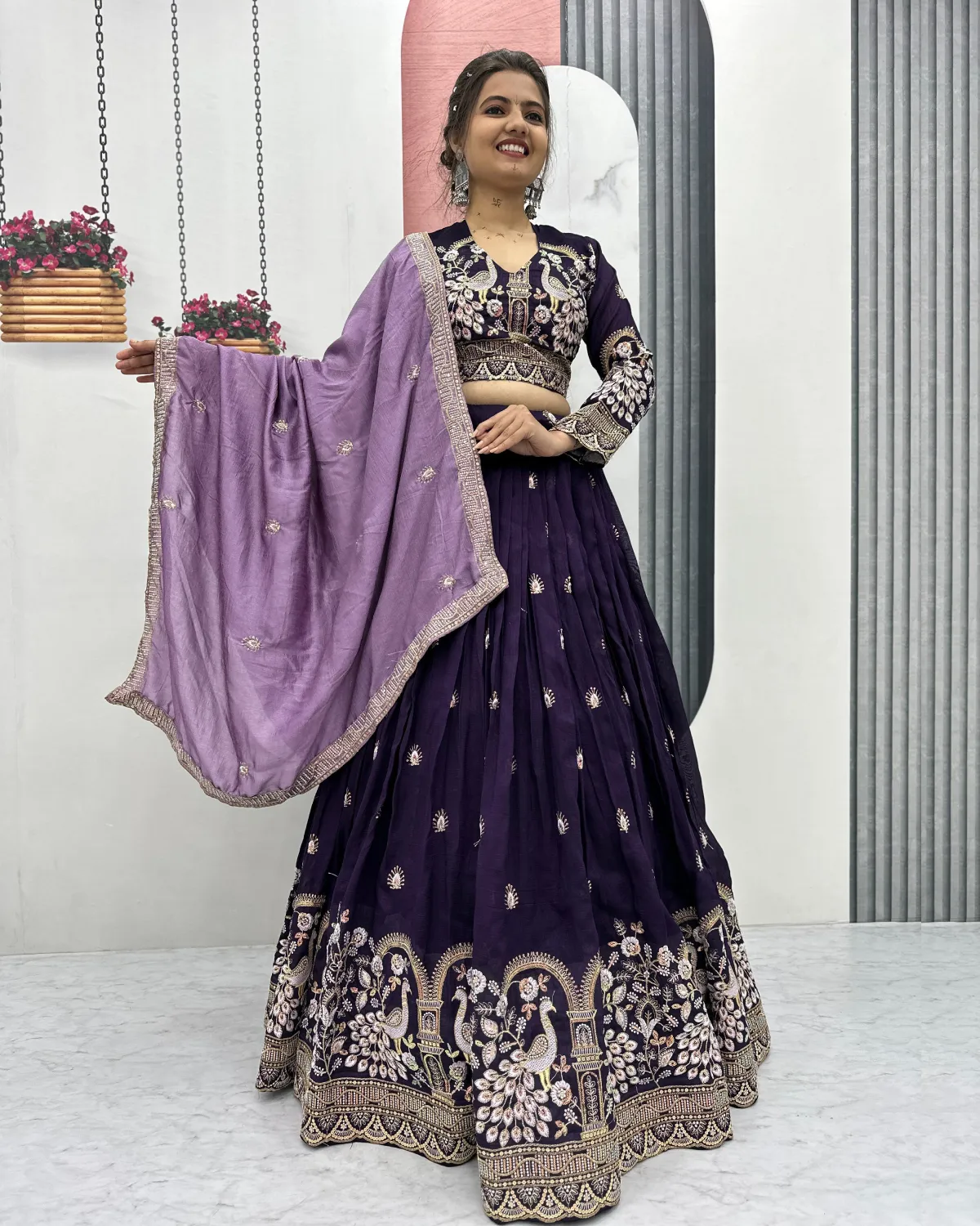 Festival Premium Vichitra Silk Lehenga Choli with Sequin Work