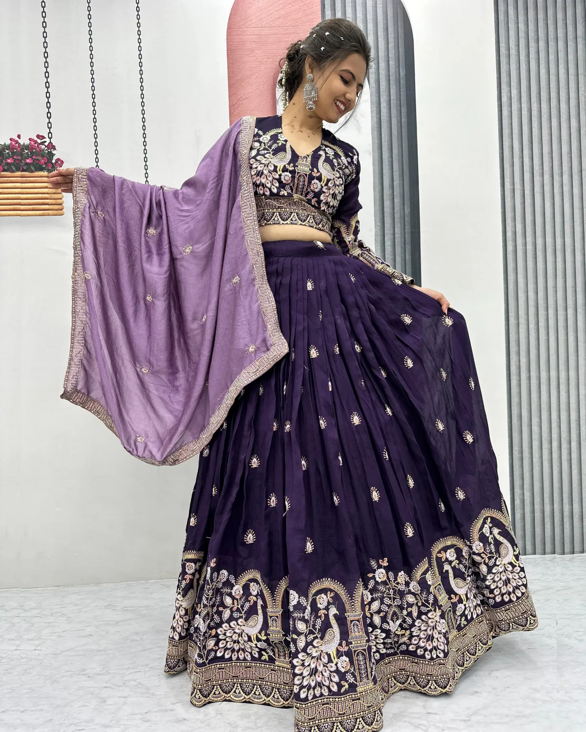 Festival Premium Vichitra Silk Lehenga Choli with Sequin Work