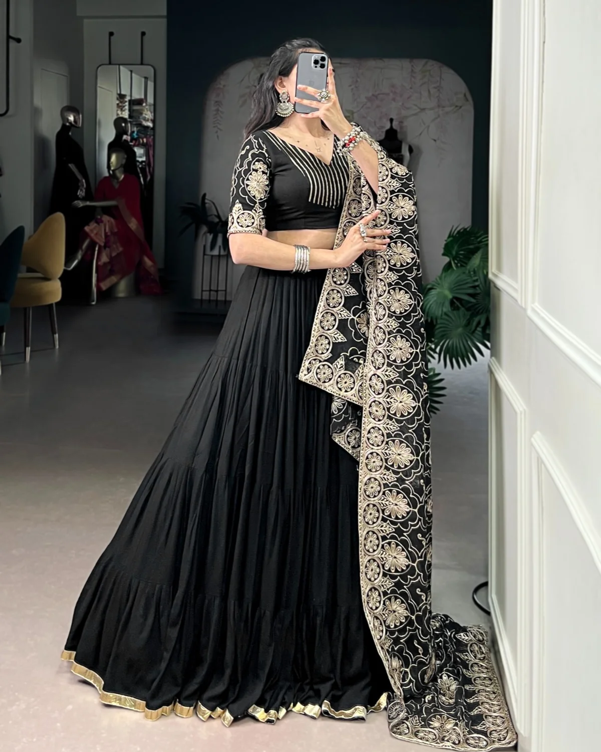 Elegant Black Lehenga Choli for Festive & Wedding Wear