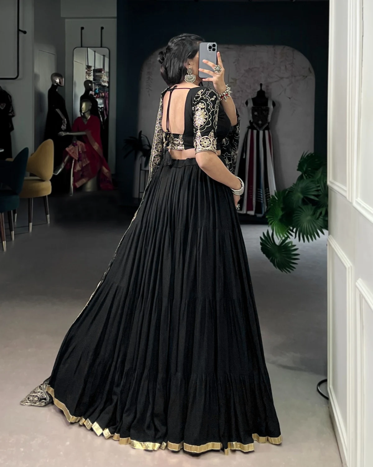 Elegant Black Lehenga Choli for Festive & Wedding Wear